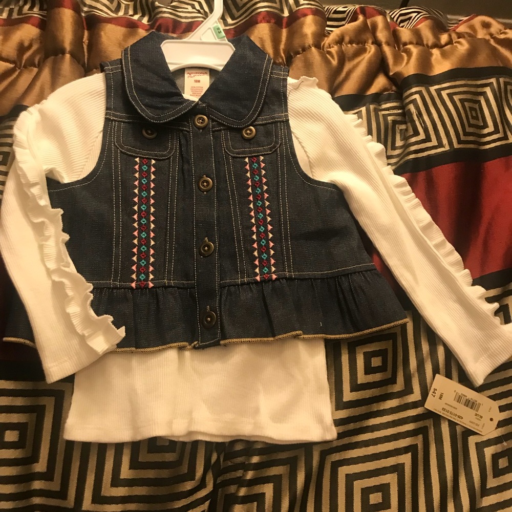 Long sleeve shirt & jean jacket